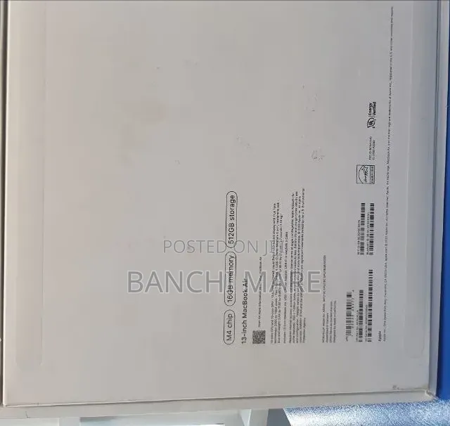 New Laptop Apple MacBook Air 2025 M4 16GB Apple M4 SSD 512GB