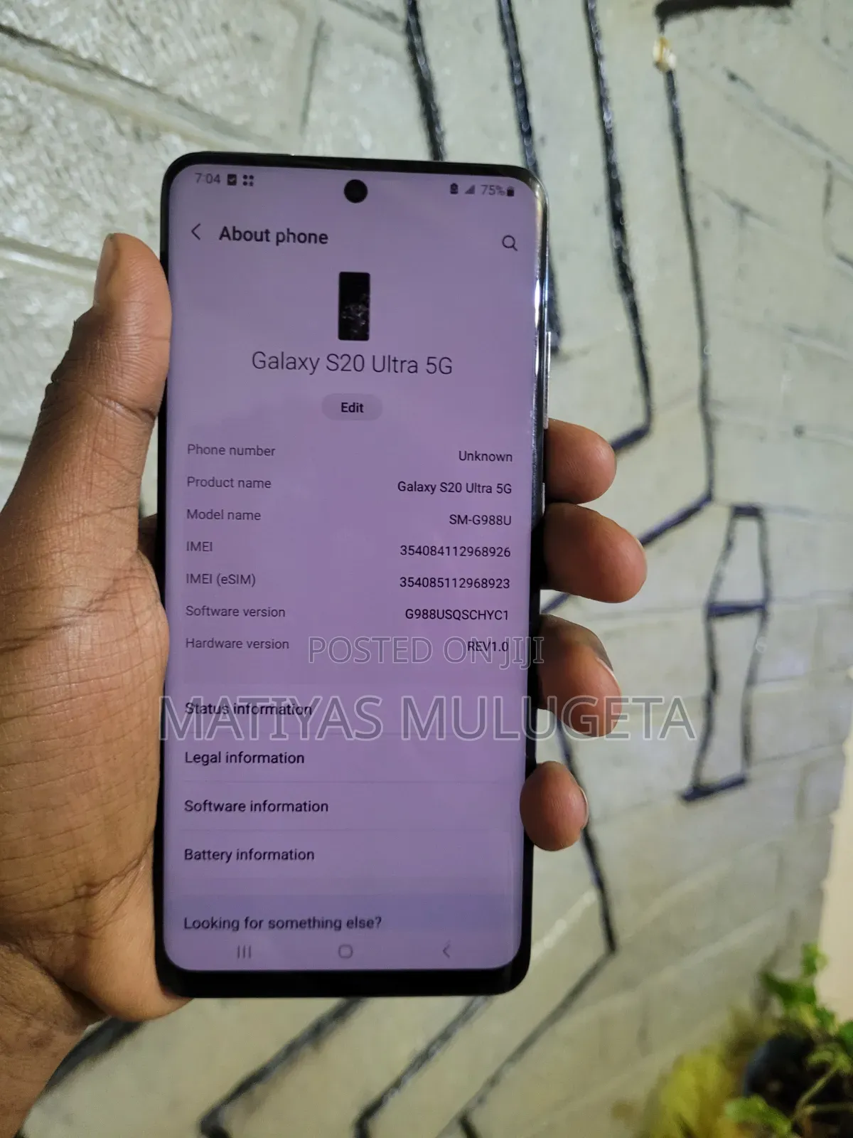 Samsung Galaxy S20 Ultra 5G 128 GB Black