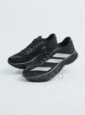 Premium Black Silver Athletic Running Shoes