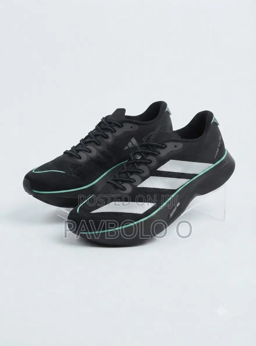 Premium Black Silver Athletic Running Shoes