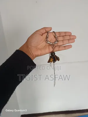 Tiger Eye Stone Necklace – Handmade Antique