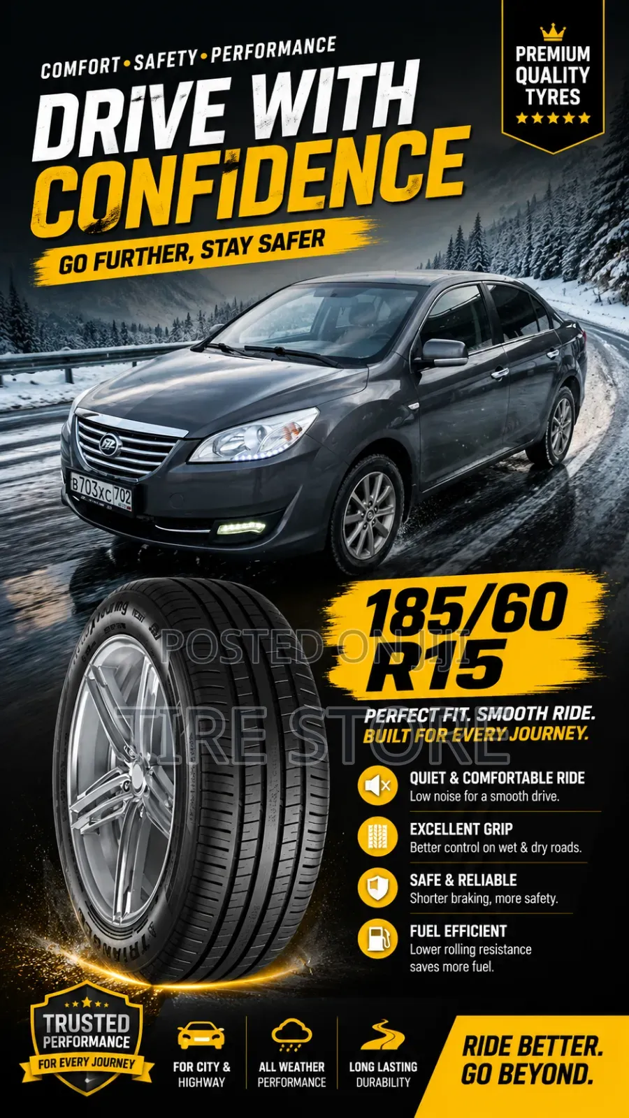 185 60 R15 Triangle Brand Lifan Cars Tyre