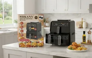 ​Sokany 3000W Dual Basket Digital Air Fryer (5.5L + 7.5L)