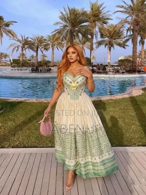 Elegant Sage Green Ivory Maxi Dress