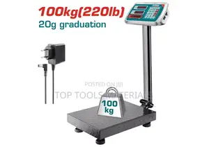 ,Total Tools TES Electronic Platform Scale With a 100kg Capacity.