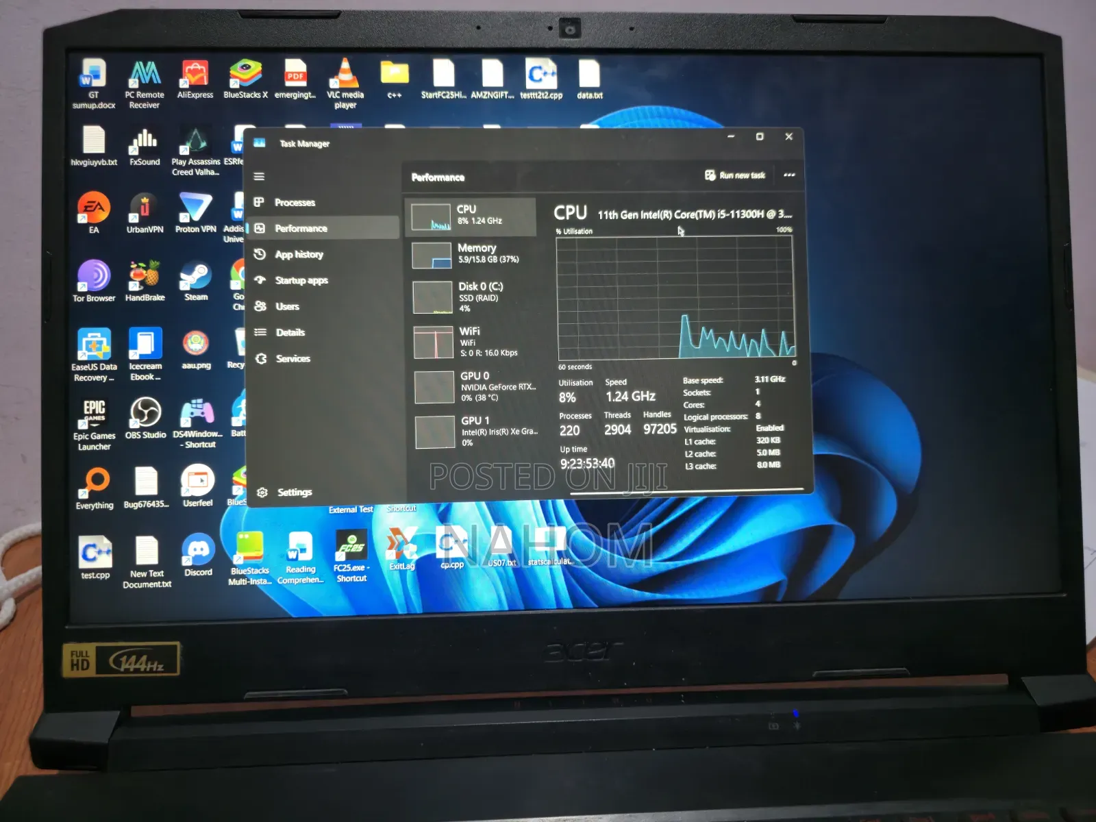 Laptop Acer Nitro 5 16GB Intel Core i5 SSD 500GB