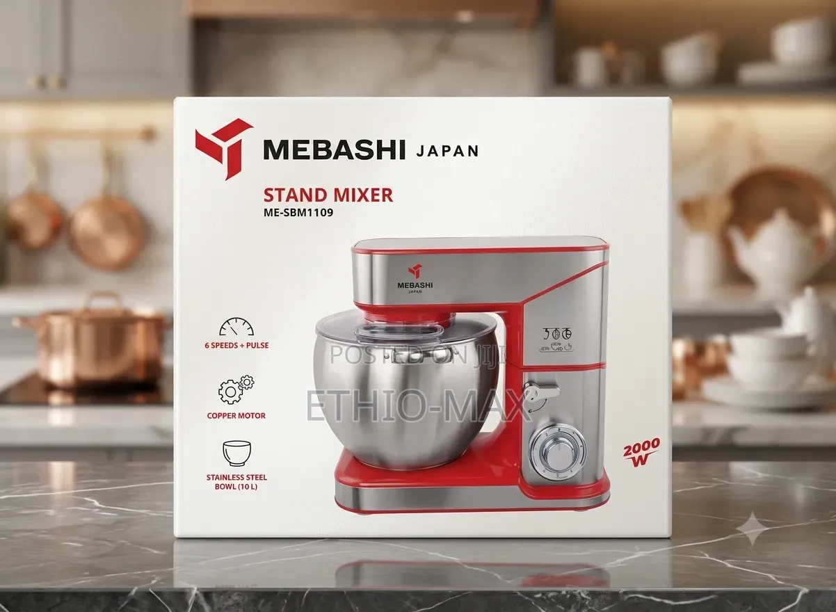 Mebashi Stand Mixer 10L | 2000W Powerful Motor | 6 Speed Professional