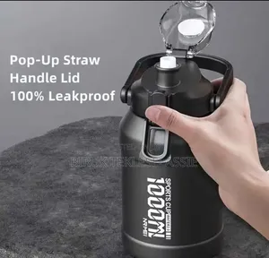 Nrmei 1 Liter Thermos Bottle With Removable Straw Stainless Steel