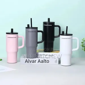 Double Layer Isolated Stainless Steel Tumbler With Straw