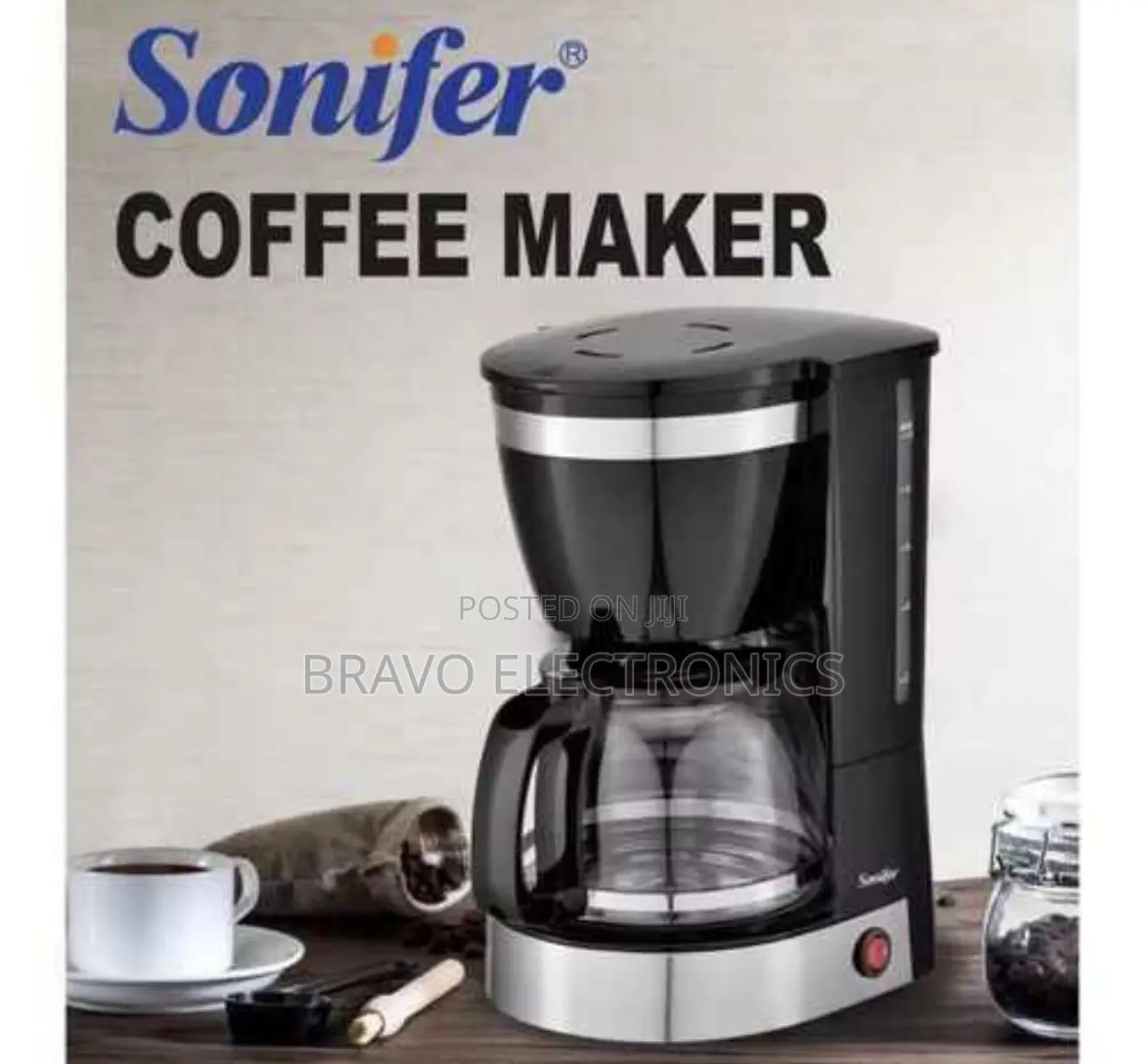  Sonifer Coffee Maker 1.25L – 10 Cups | Automatic Coffee Machine