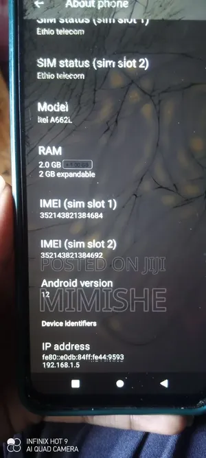 Itel A60 32 GB Black