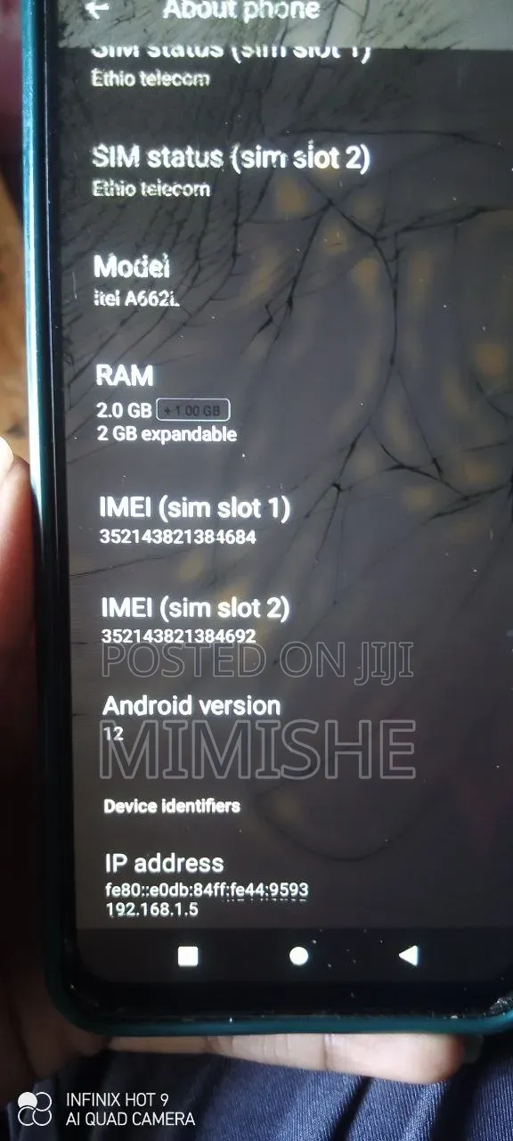 Itel A60 32 GB Black