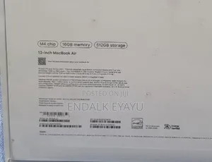New Laptop Apple MacBook Air 2025 M4 16GB Apple M4 SSD 512GB