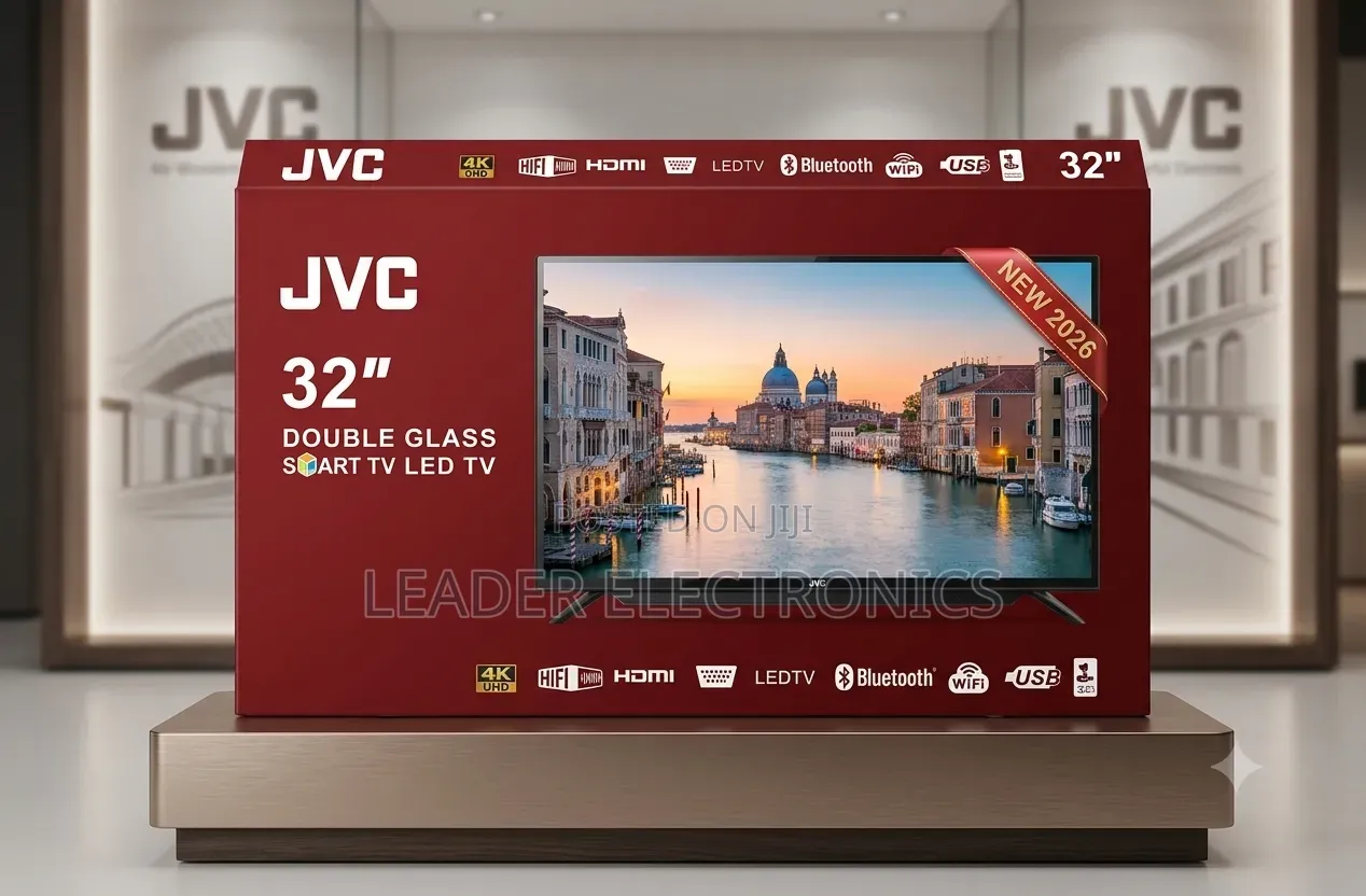JVC TV 32" Smart Android TV – Double Glass Design | New 2026 | Compact