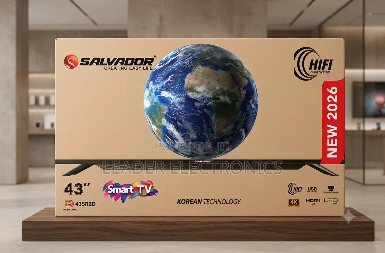 Salvador TV 43 inches Smart Android TV – Double Glass Design | New 2026 |