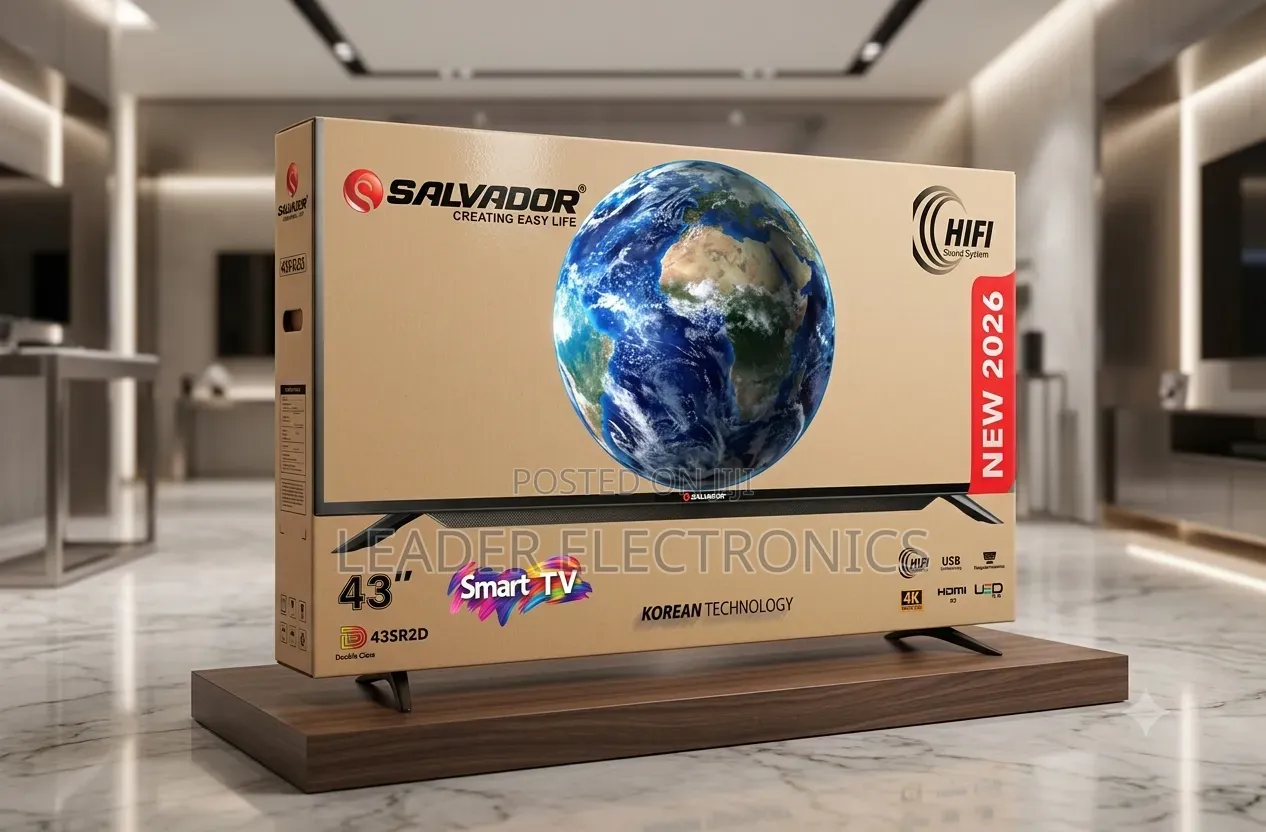 Salvador TV 43 inches Smart Android TV – Double Glass Design | New 2026 |
