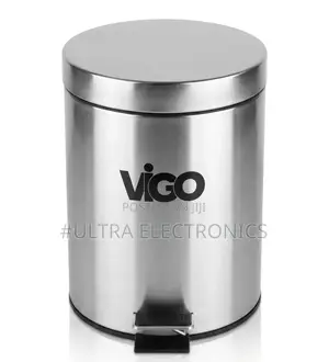 Vigo 5l Stainless Steel Pedal Bin Premium Stainless-Steel