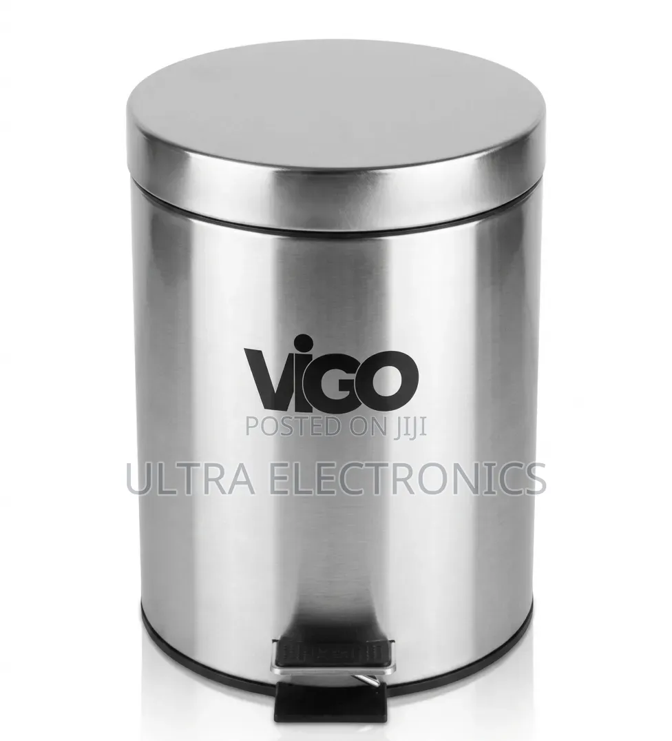 Vigo 5l Stainless Steel Pedal Bin Premium Stainless-Steel