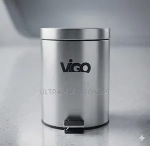Vigo 5-Liter Stainless Steel Pedal Dust Bin Sleek Stainless