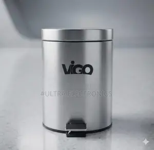 Vigo 5-Liter Stainless Steel Pedal Dust Bin Sleek Stainless