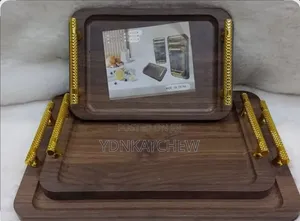 Wood Serving Tray Set