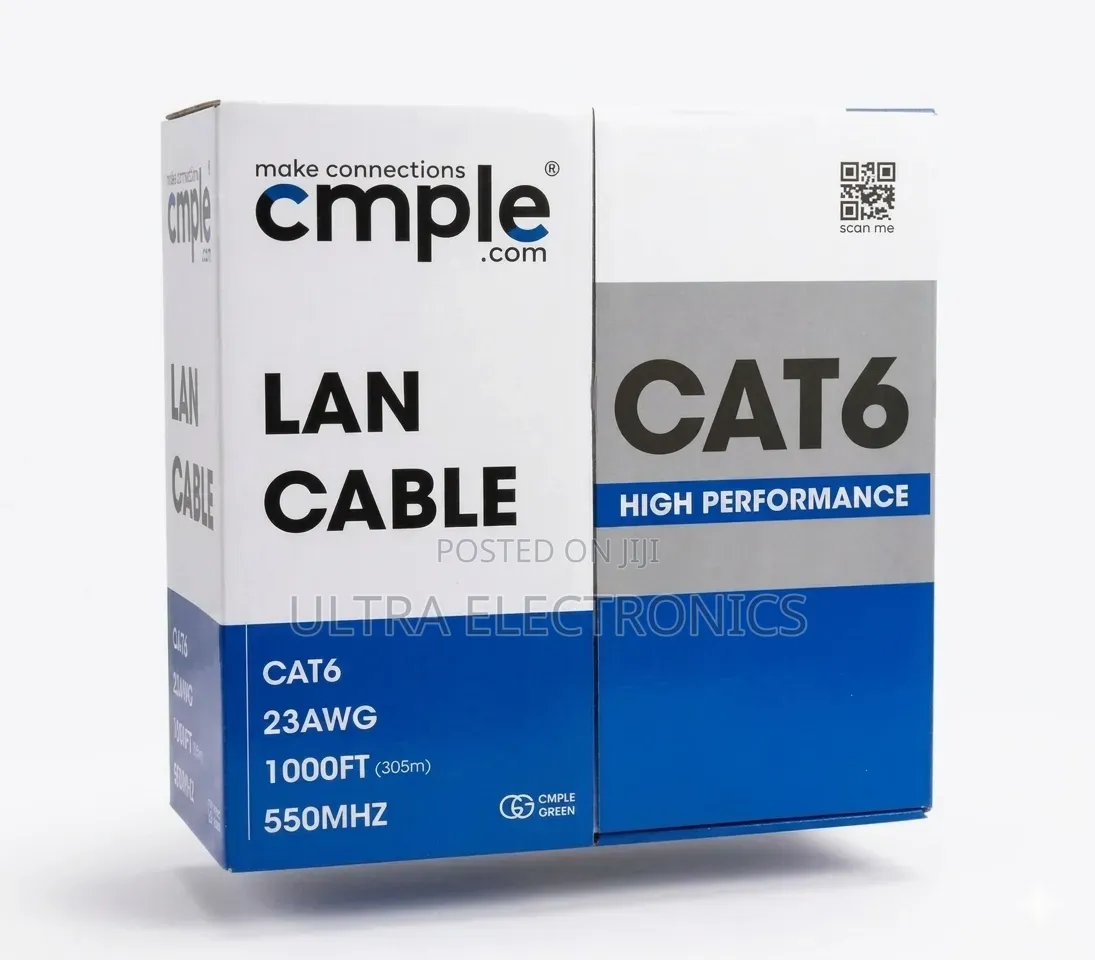 Cmple Cat6 Bulk Ethernet Cable – 1000ft High-Speed Networking F