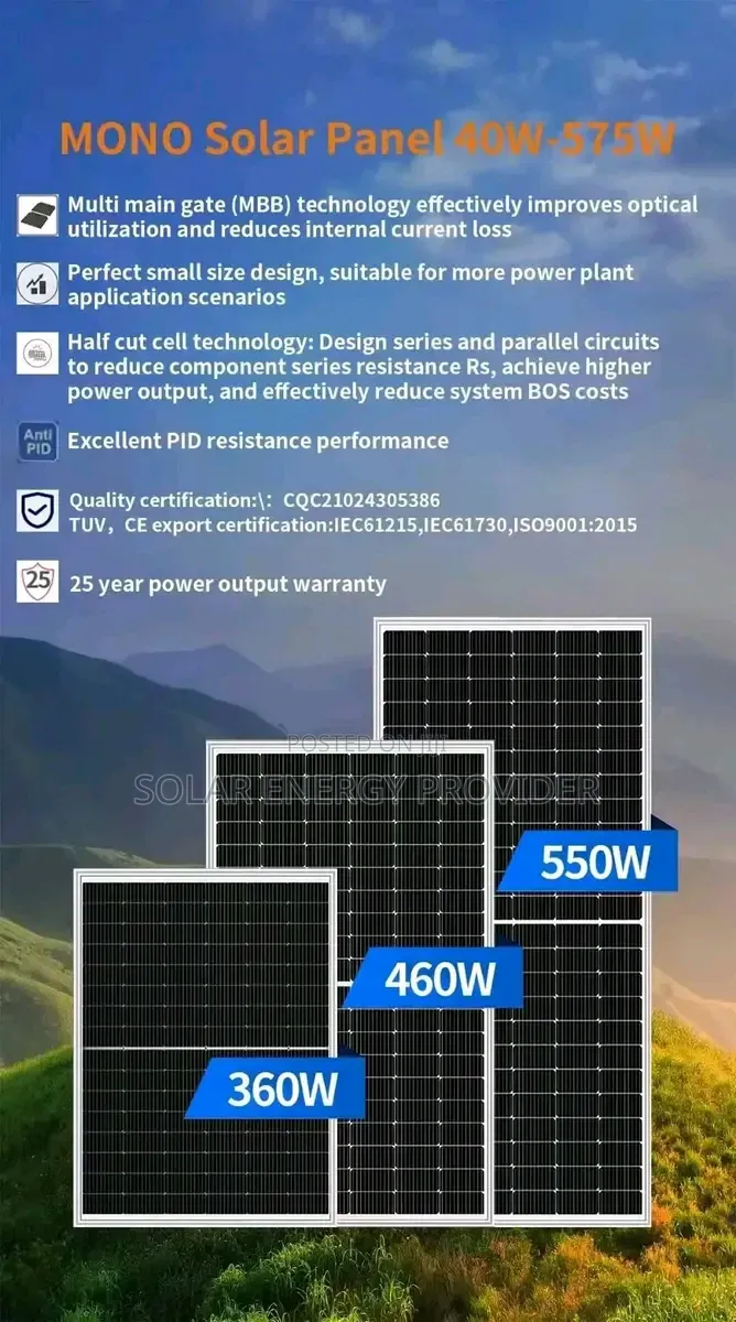 Solar Panel Hybrid Invertor and Lithium Ion Batteries