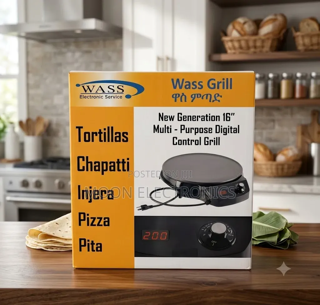  WASS Injera Mitad / Electric Grill – Smart Cooking Made Easy!