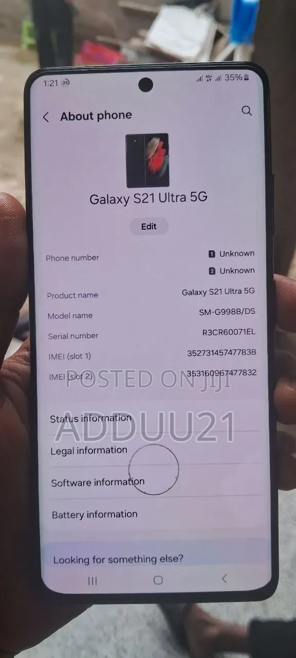 New Samsung Galaxy S21 Ultra 5G 256 GB Black
