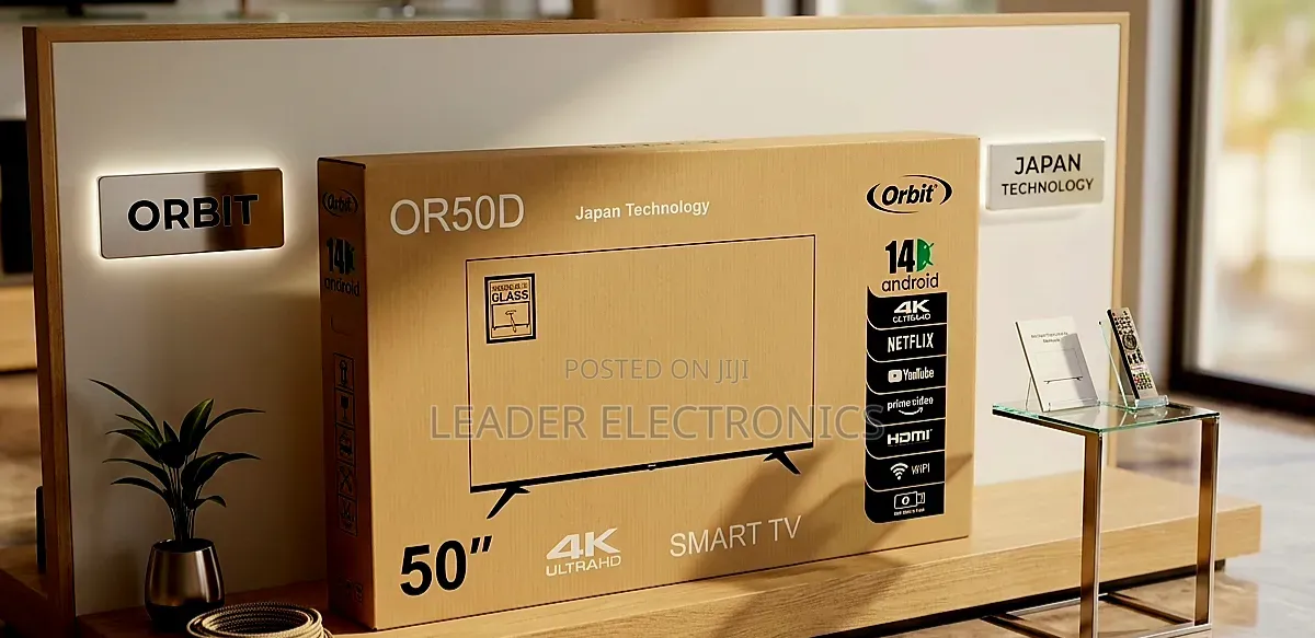 Orbit TV 50" Smart Android TV – Double Glass | Japan  | New 2026