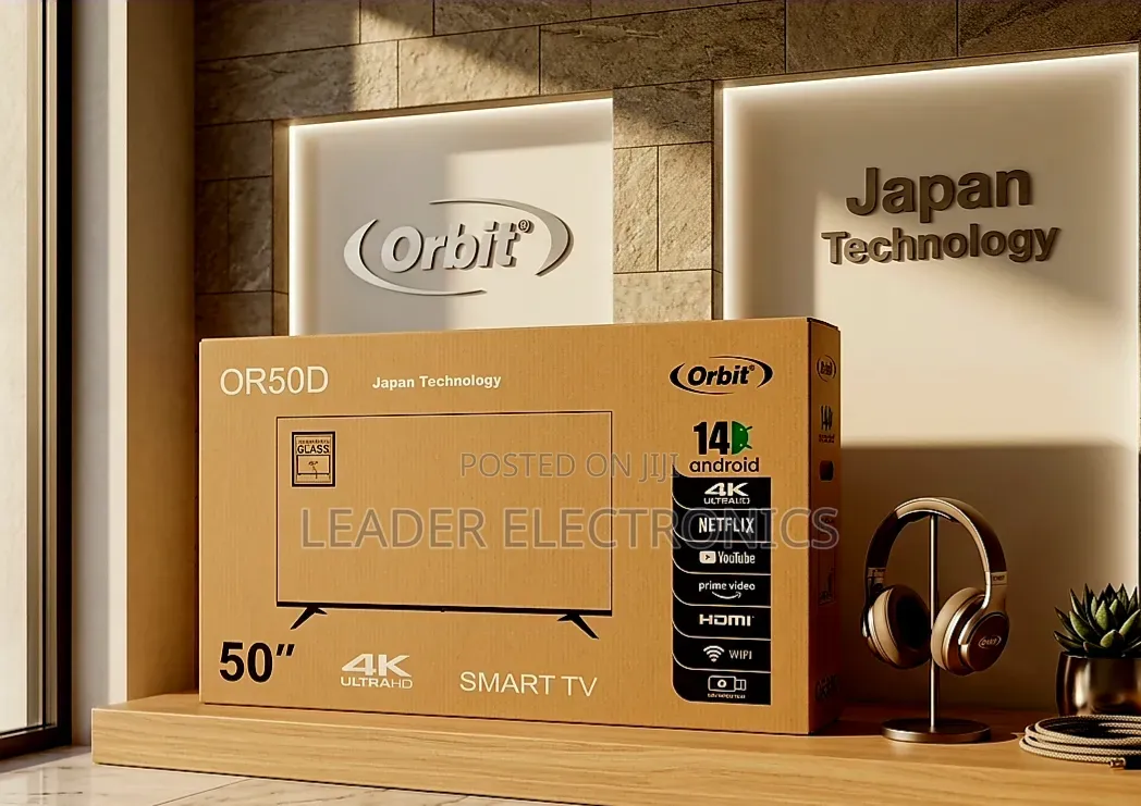 Orbit 50-Inch Smart Android Double Glass TV – Japan Technology