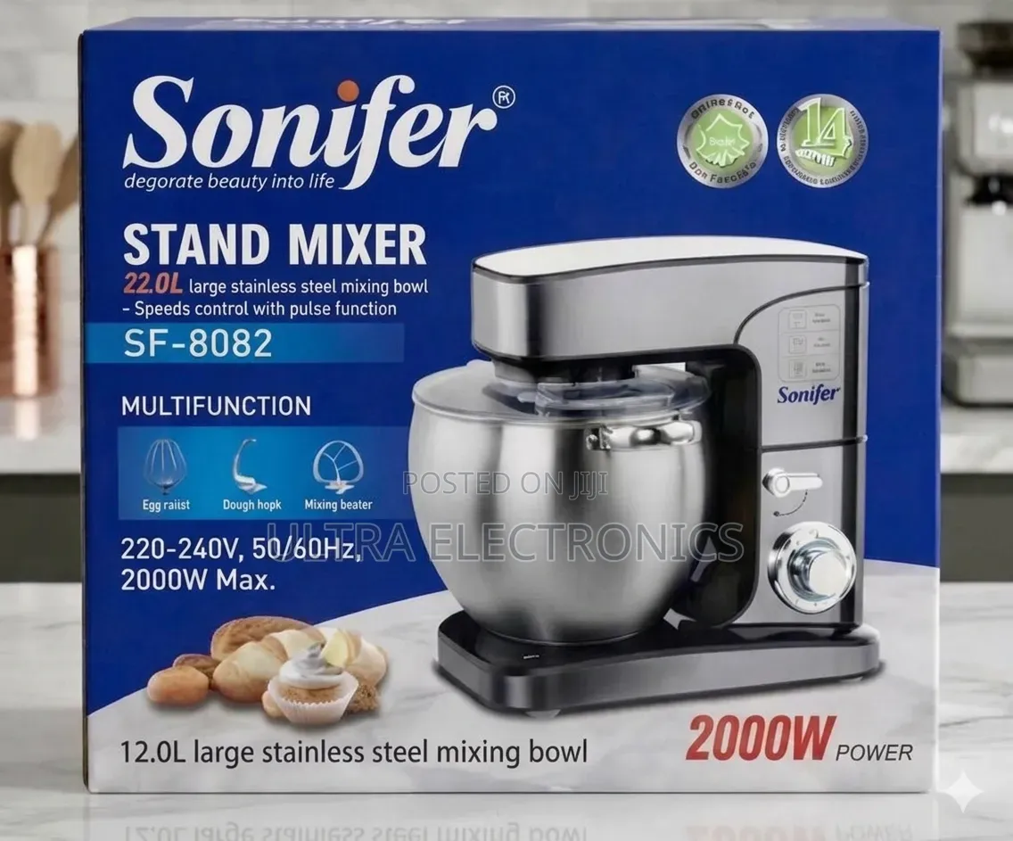 Sonifer Sf-8082 Stand Mixer 12l Heavy-Duty Performance