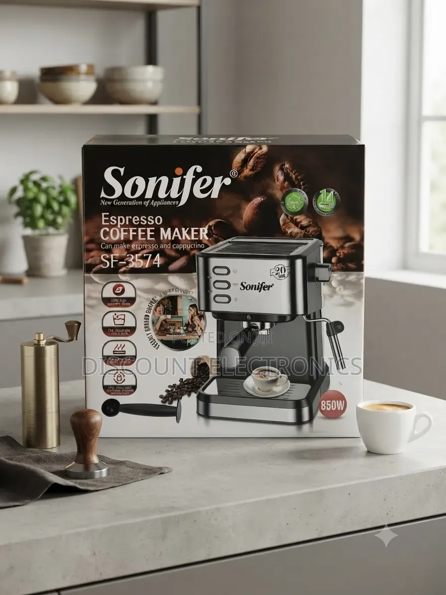 ​Sonifer SF-3574 20-Bar Espresso Cappuccino Coffee Maker (850W)