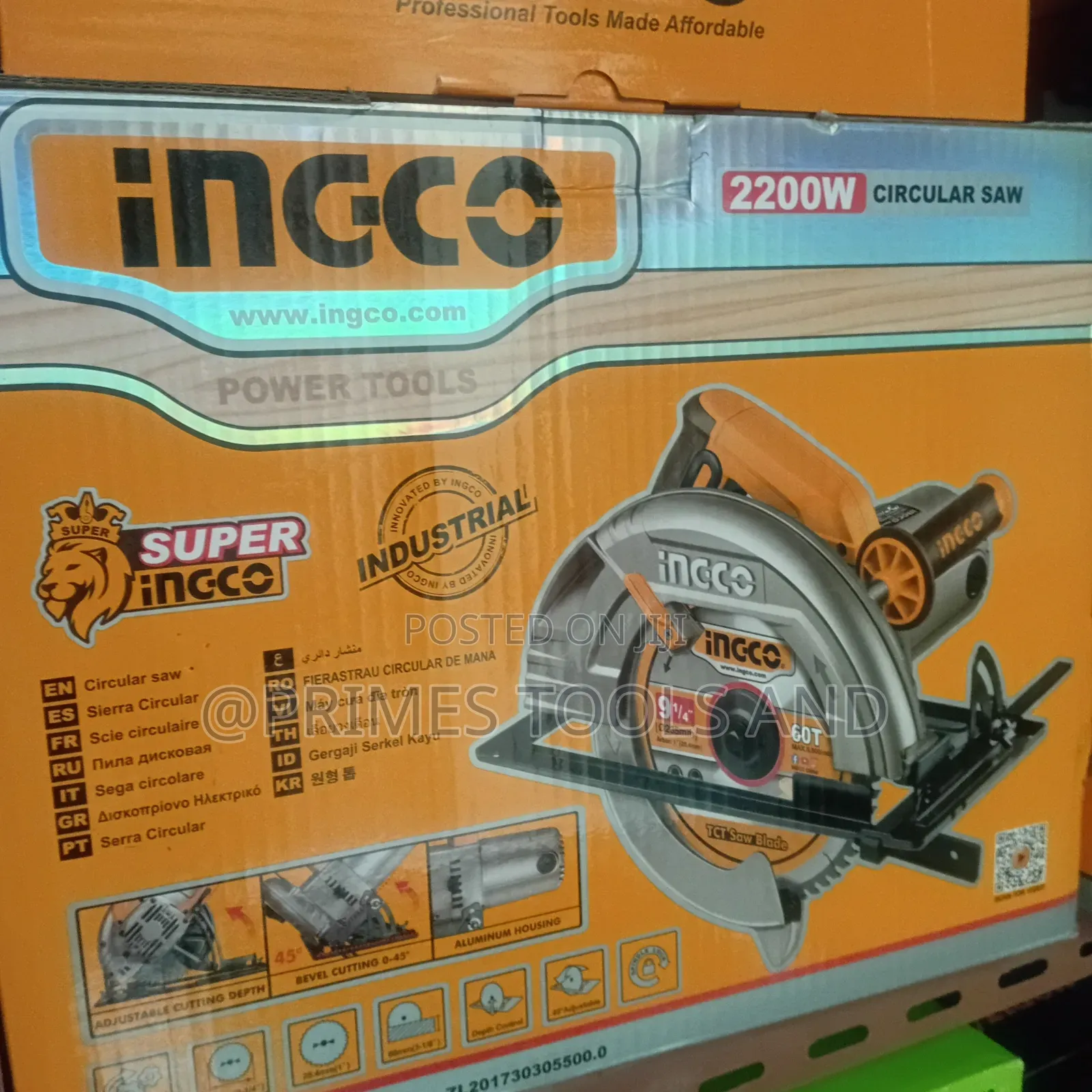INGCO 2200W Circular Saw | Heavy Duty Electric Wood Cutting Machine