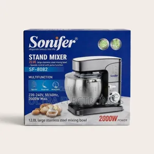Sonifer Sf-8082 Heavy-Duty Stand Mixer Powerful Mixing Performan