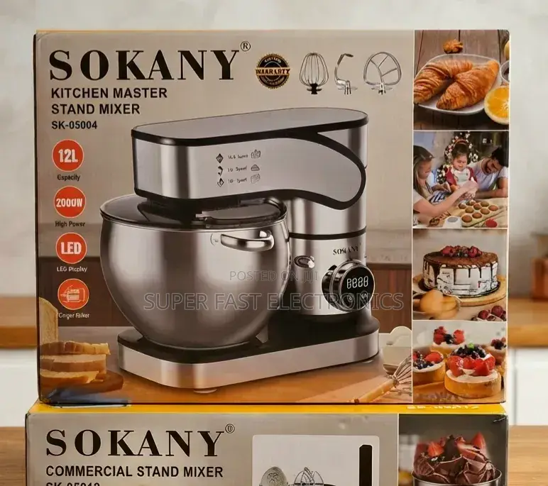 SOKANY Stand Mixer 12L– 2000W Kitchen Master Dough Mixer