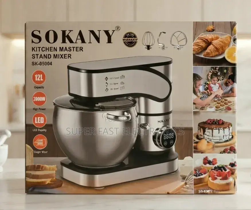 SOKANY Stand Mixer 12L– 2000W Kitchen Master Dough Mixer
