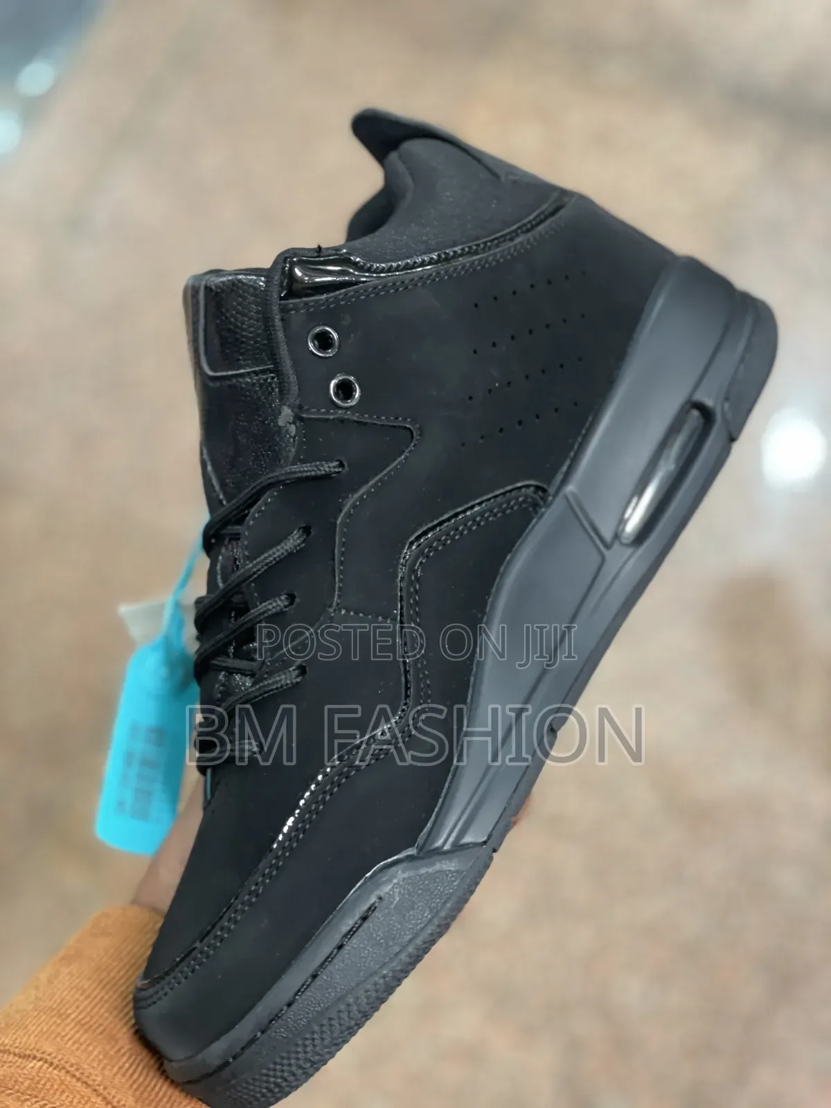 All Black Air Jordan Shoes