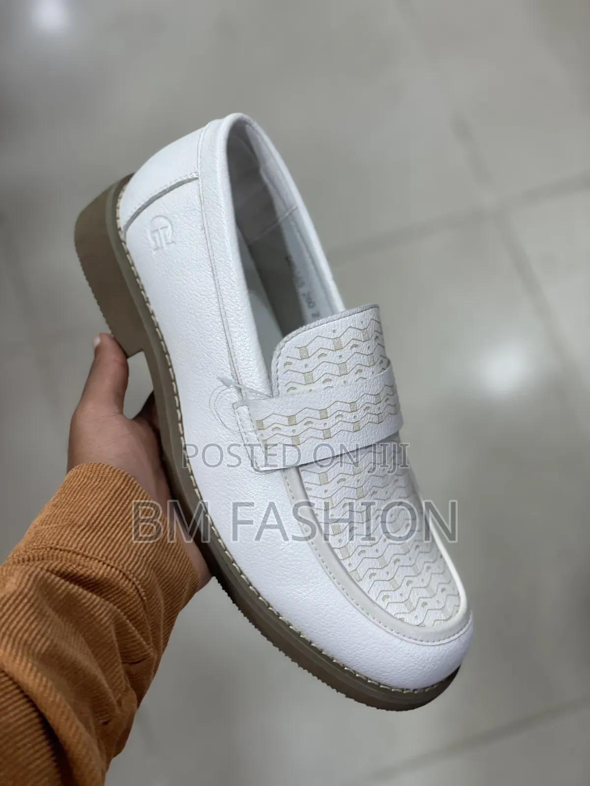 Crisp White Loafers