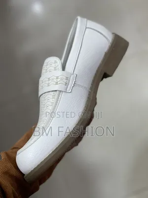 Crisp White Loafers