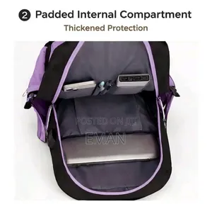 Haruno Sakura Girls School Backpack Set – Purple Black