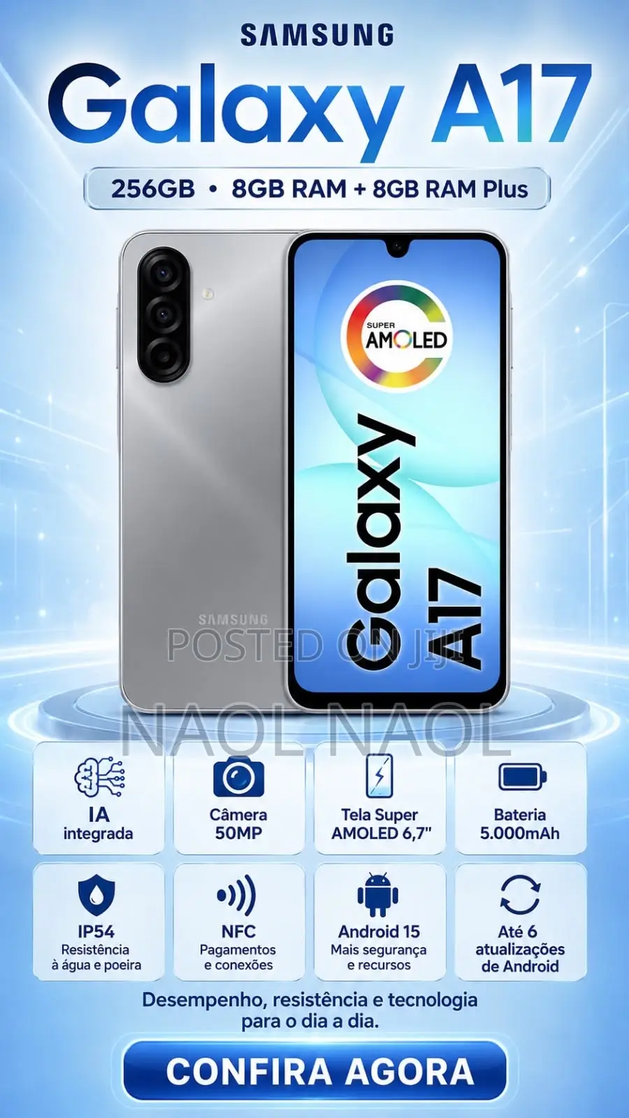 New Samsung Galaxy A17 5G 128 GB Blue