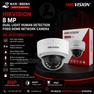 Hikvision 8MP Smart Hybrid Light Fixed Dome Network Camera