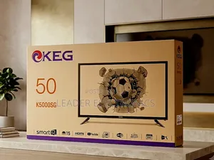 KEG TV 50" Smart Android TV Double Glass TV New 2026