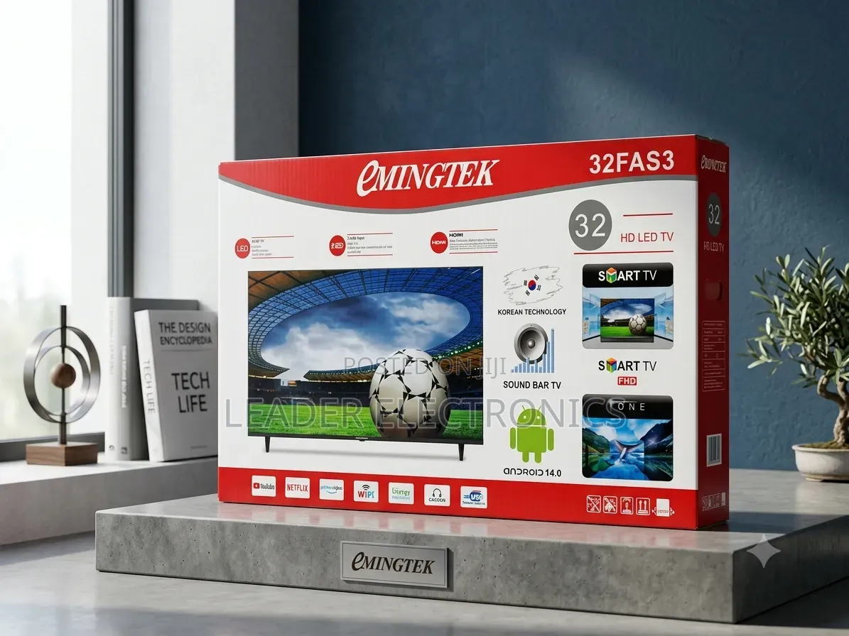 Emingtek TV 32" Smart Android TV Frameless Design New