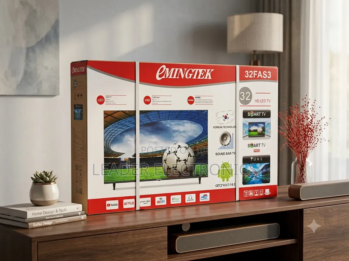 Emingtek TV 32" Smart Android TV Frameless Design New