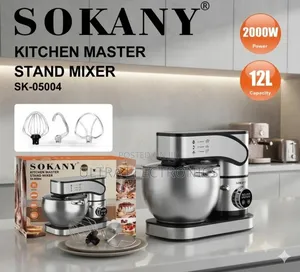 Sokany Kitchen Master Stand Mixer – Sk-05004 12-Liter Stainless