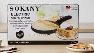 Sokany Crepe Maker – Hy-901 Sokany HY-901 Electric Crepe Maker በ 650W