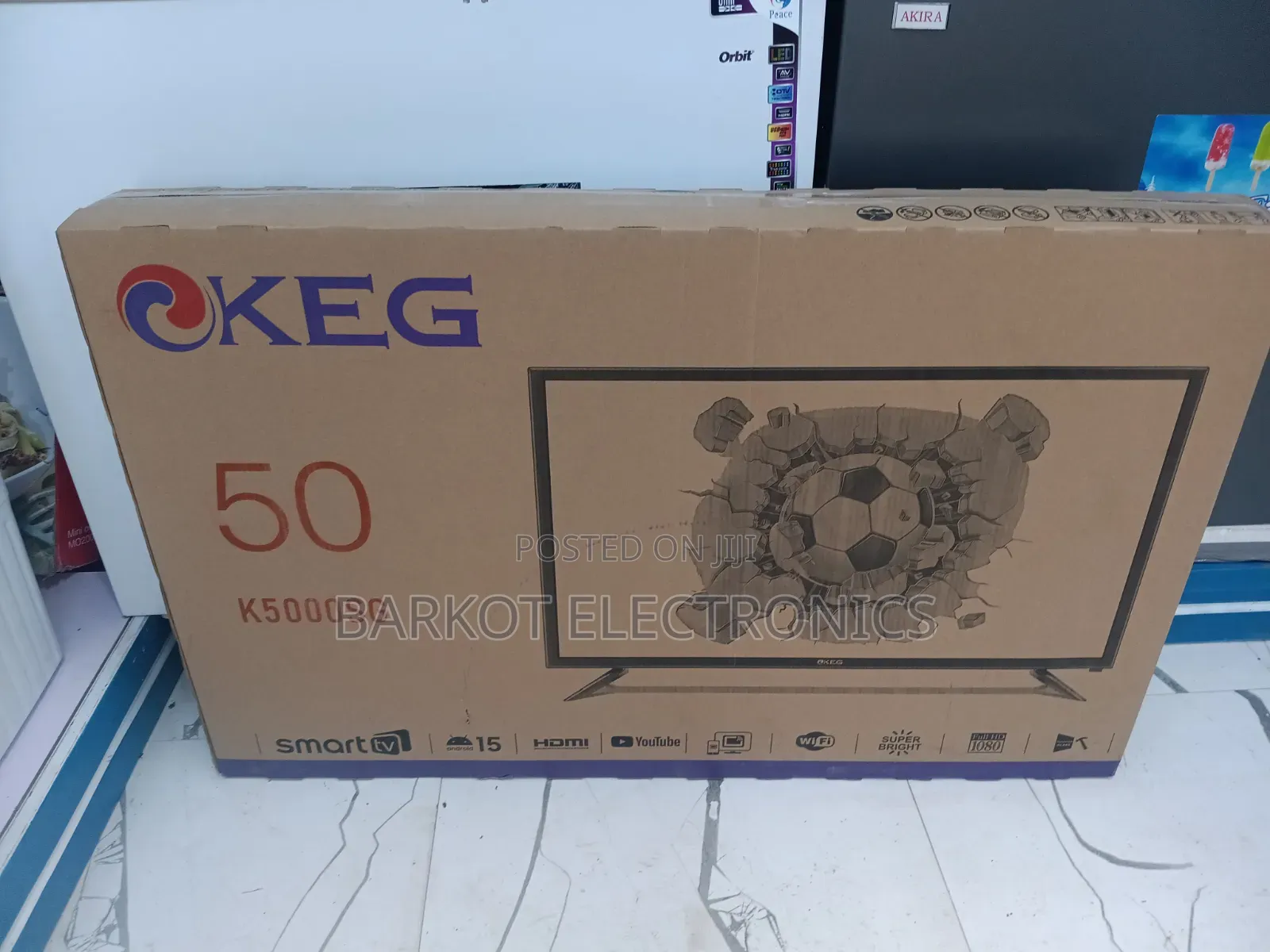 Keg Smart TV 50 Inch Andraid Doubel Gelass Adis 2026 Quality