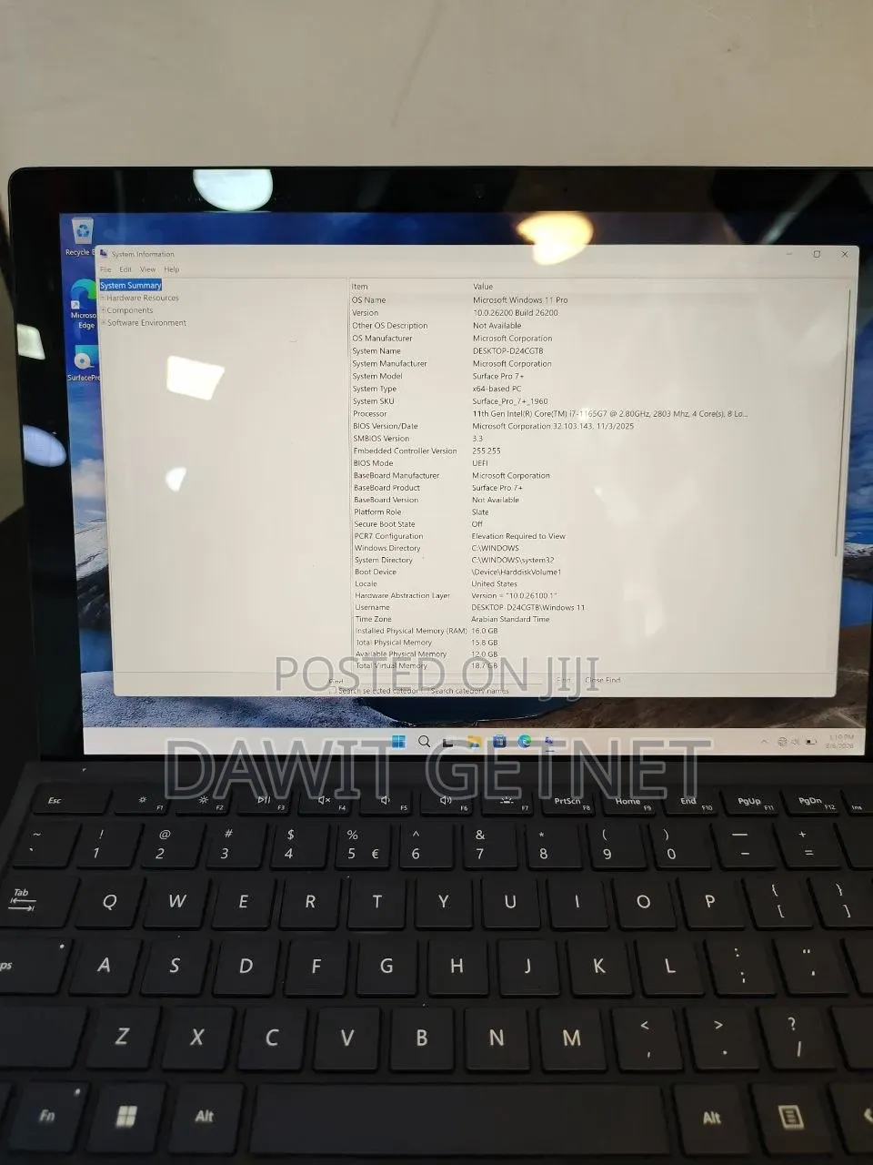 New Laptop Microsoft Surface 16GB Intel Core i7 SSD 512GB